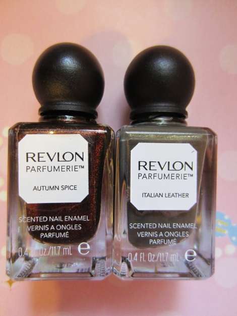 Revlon Autumn Spice and Italian Leather Bottle Shot